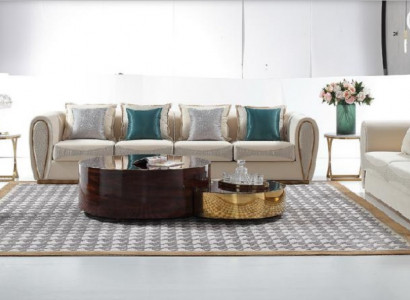 Sofagarnitur 3+2+1 Sitzer Set Design Sofas Polster Couchen Moderne Textil Relax